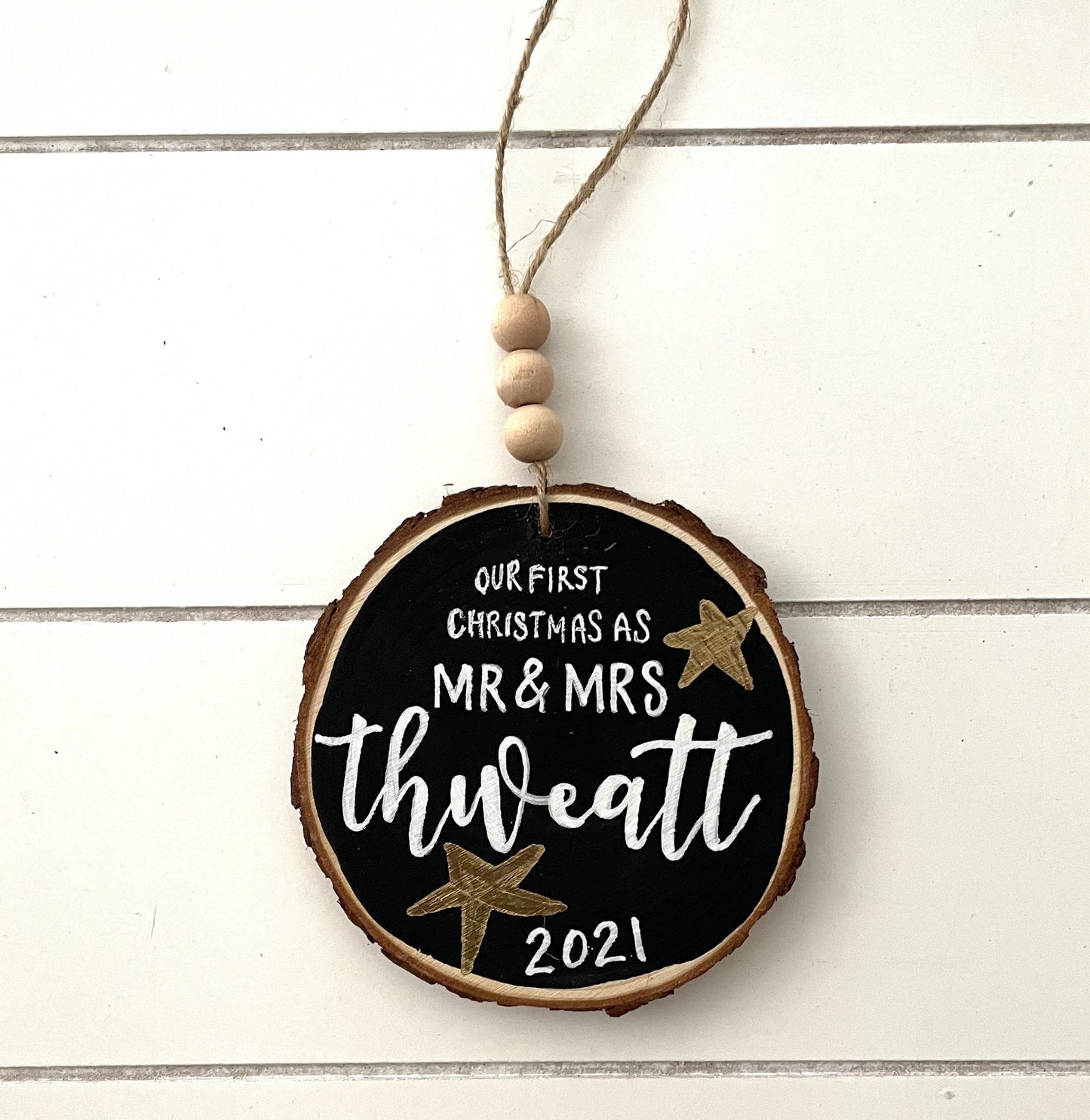 Newlywed Christmas Ornament | Custom Wedding Ornament | First Christmas | Christmas Together | Mr and Mrs