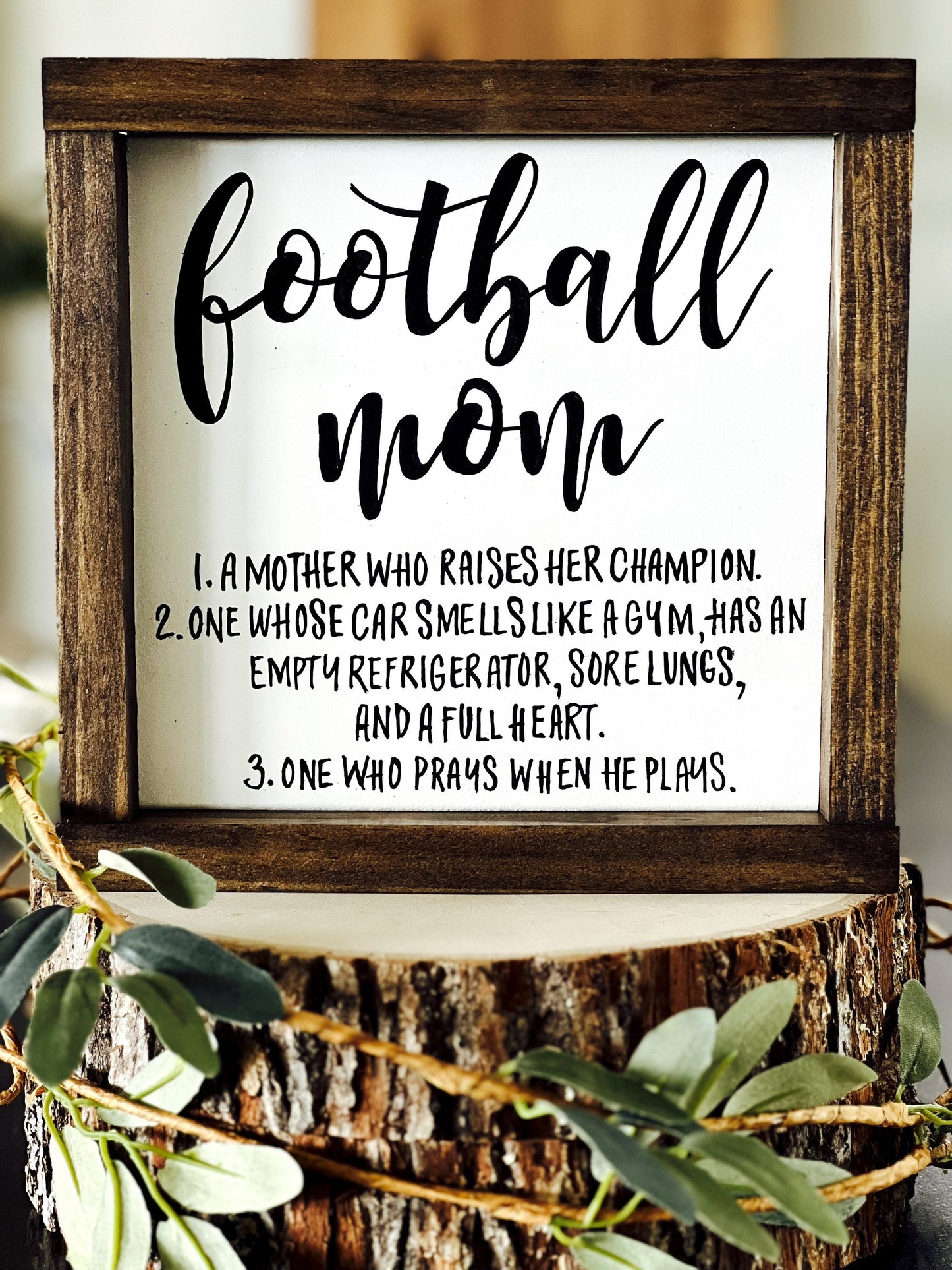Football Mom Gift | Football Team Mom | Football Mom Sign | Football Home Decor | Football Mom | Friday Night Lights