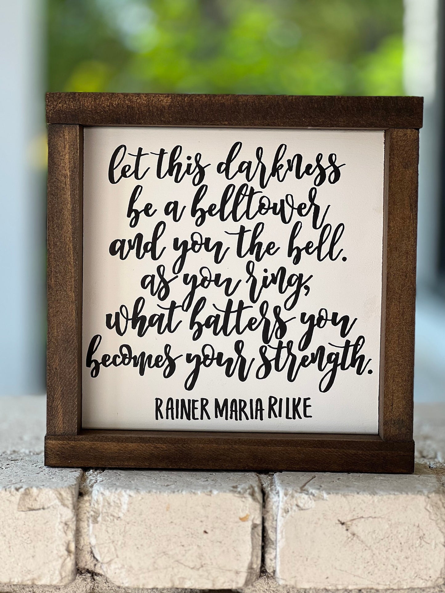 Rilke Poetry | Inspirational Quote Wall Art | Gift for Difficult Time | Grief Gift | Poetry Wall Art | Inspirational Home Decor