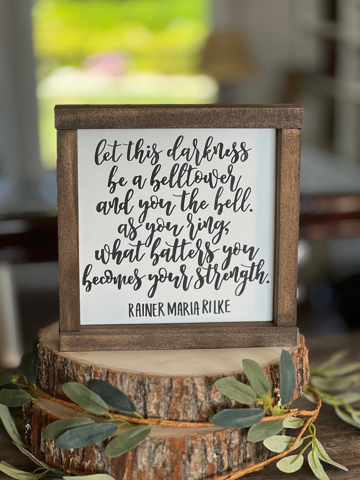 Rilke Poetry | Inspirational Quote Wall Art | Gift for Difficult Time | Grief Gift | Poetry Wall Art | Inspirational Home Decor