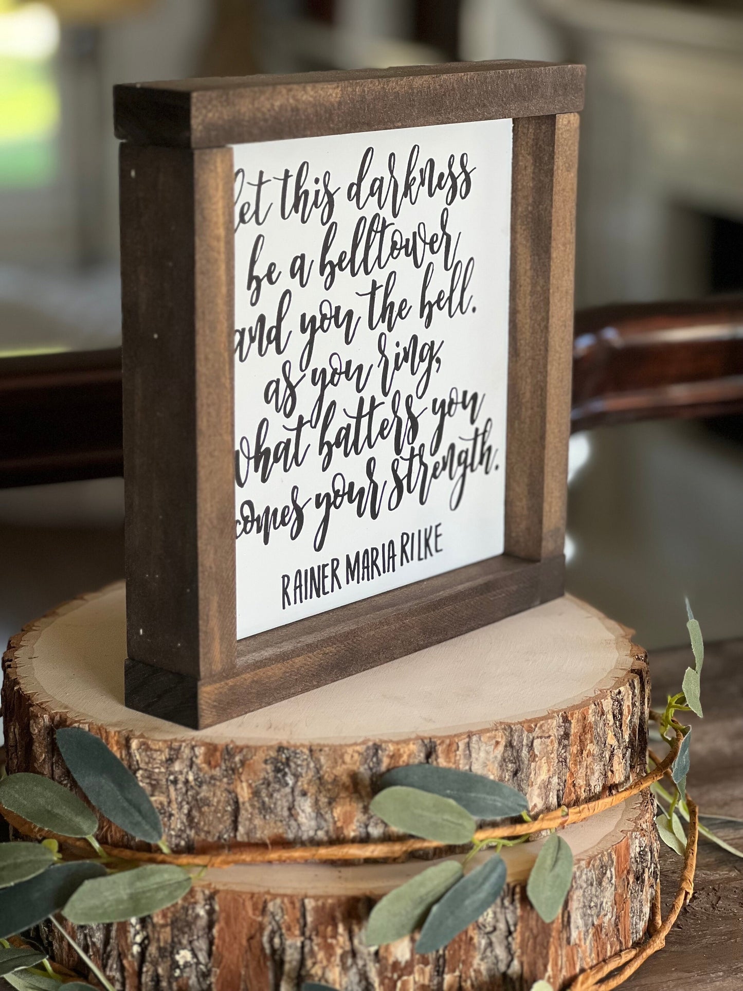 Rilke Poetry | Inspirational Quote Wall Art | Gift for Difficult Time | Grief Gift | Poetry Wall Art | Inspirational Home Decor