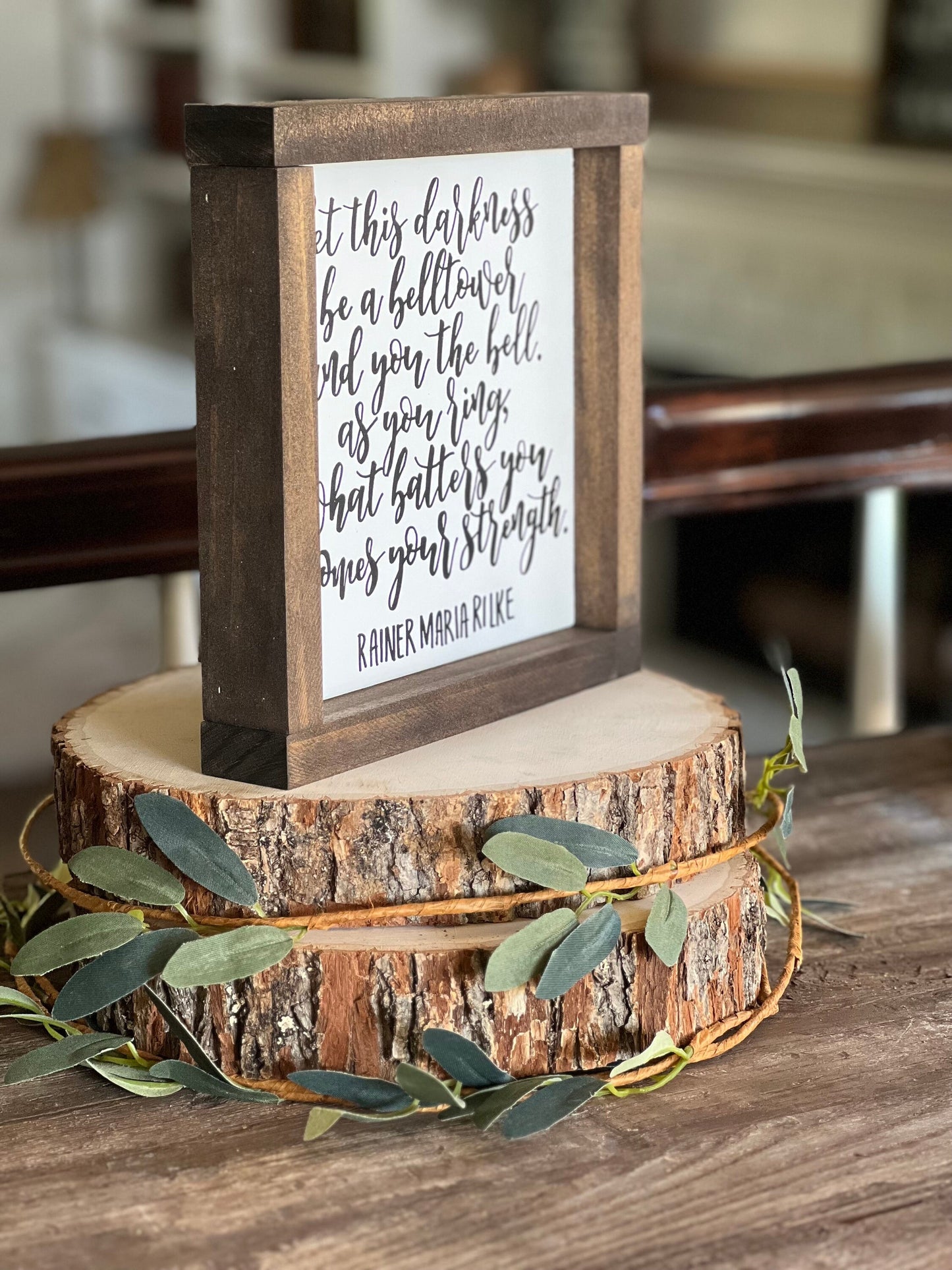 Rilke Poetry | Inspirational Quote Wall Art | Gift for Difficult Time | Grief Gift | Poetry Wall Art | Inspirational Home Decor
