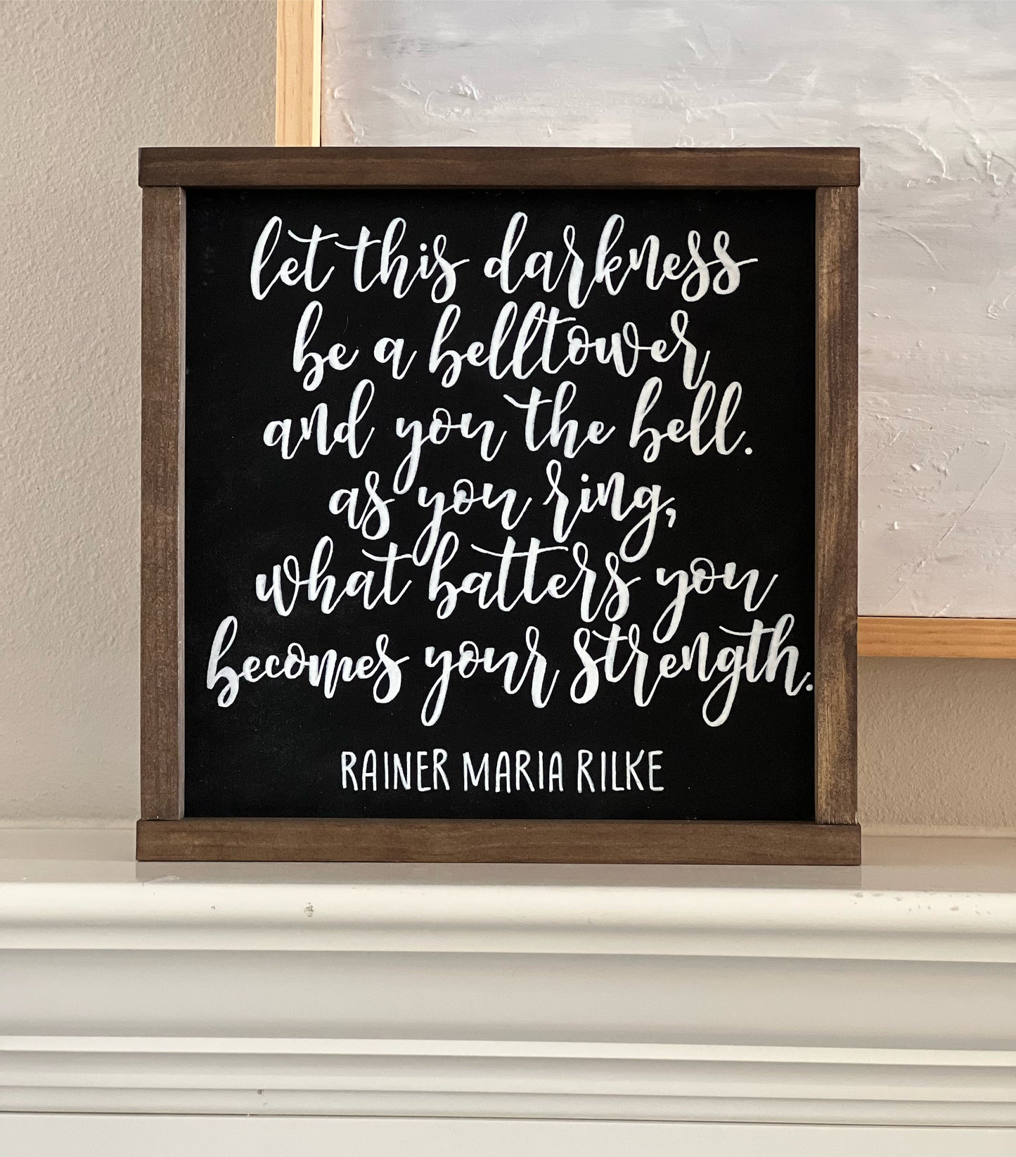 Rilke Poetry | Inspirational Quote Wall Art | Gift for Difficult Time | Grief Gift | Poetry Wall Art | Inspirational Home Decor
