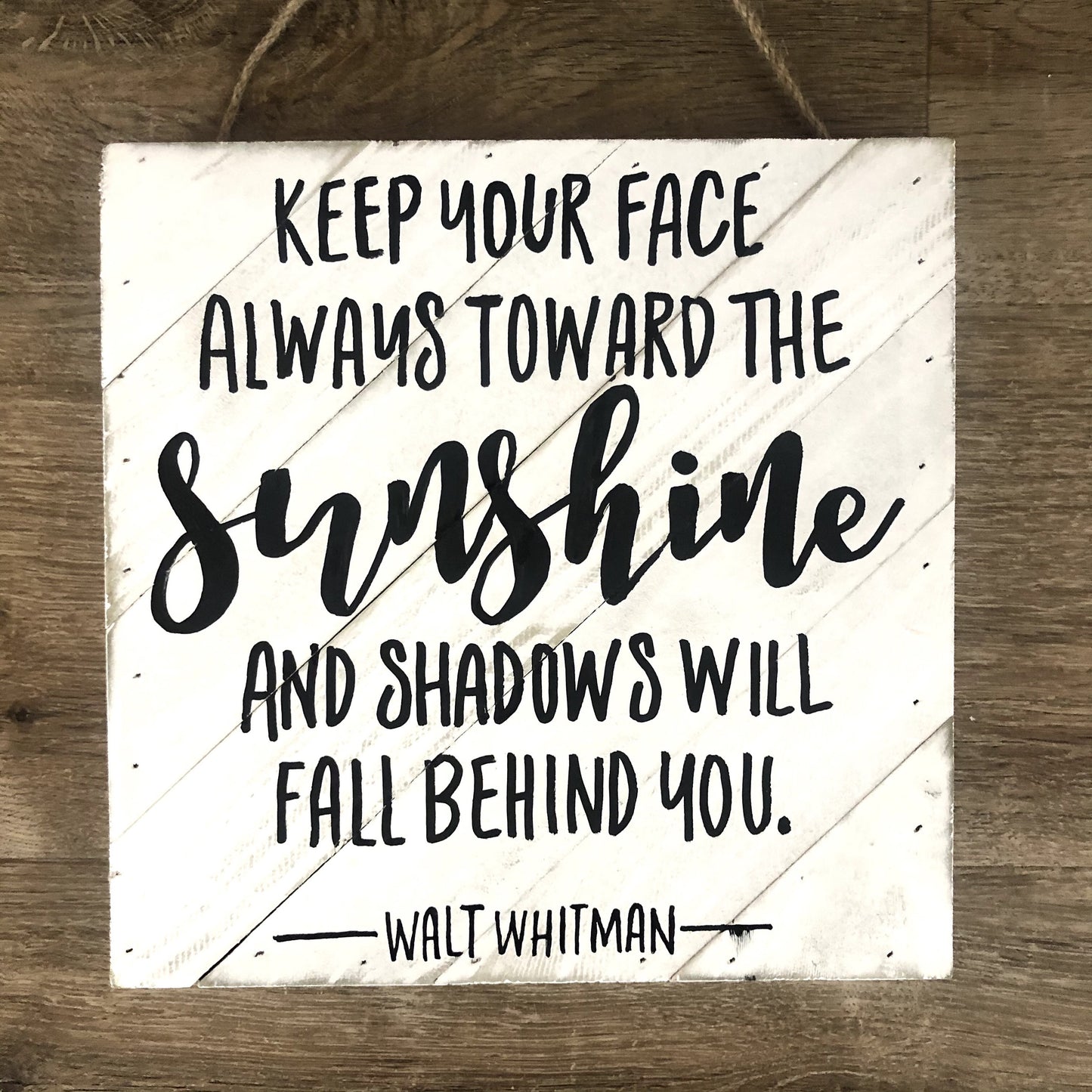 Walt Whitman Quote Wood Sign | Custom Wall Decor | Farmhouse Decor | Framed Wood Signs | Signs for Home |  Graduation Gift